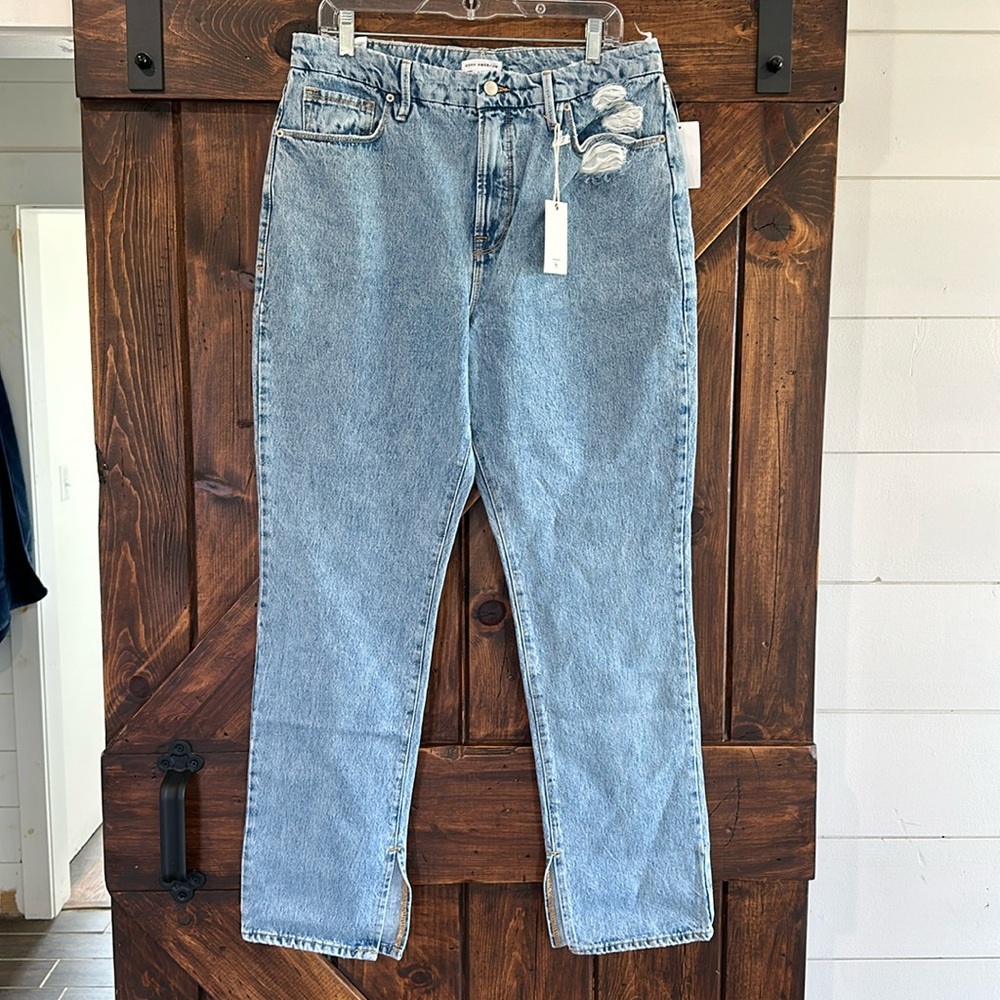 Brand New Good American Good Boy Straight Jeans